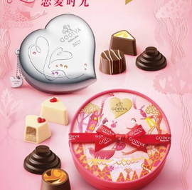 godiva2017情人節(jié)巧克力多少錢？sanrio和?歌帝梵合作情人節(jié)巧克力