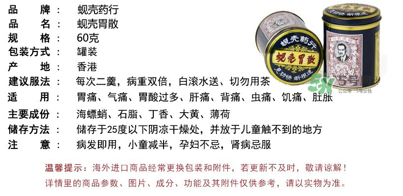 蜆殼胃散一天吃幾次？蜆殼胃散一次吃多少？