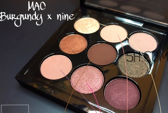 mac burgundy九色眼影盤眼妝畫法教程 mac burgundy九色眼影盤眼妝畫法教程