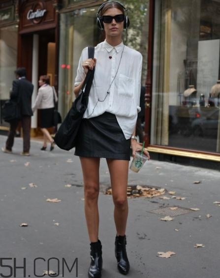 皮裙搭配什么鞋子好看？皮裙搭配鞋子圖片