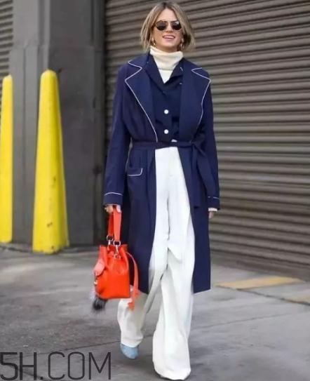 闊腿褲配大衣好看嗎？冬天闊腿褲配大衣圖片