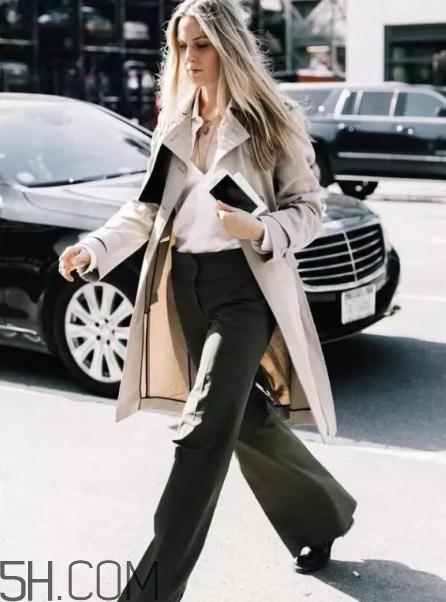 闊腿褲配大衣好看嗎？冬天闊腿褲配大衣圖片