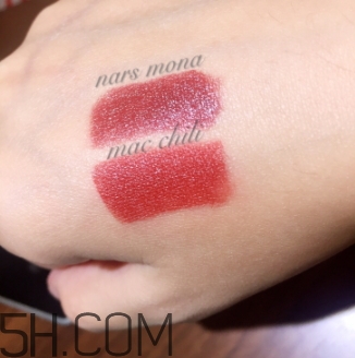 nars mona和mac chili顏色一樣嗎？nars mona和chili試色對比