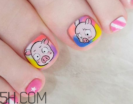 最流行的韓式清新腳指美甲圖 簡單款腳指甲美甲圖片 最流行的韓式清新腳指美甲圖 簡單款腳指甲美甲圖片