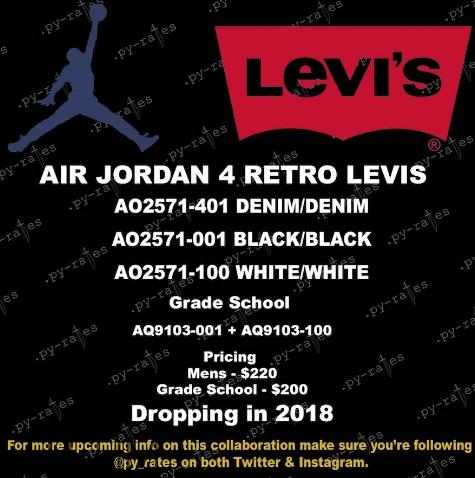 levis與air jordan 4聯(lián)名款實(shí)物什么樣_多少錢？