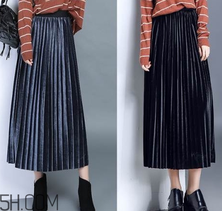 金絲絨百褶裙搭配什么上衣？