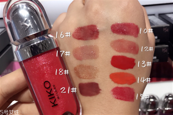 kiko 3d唇釉哪個色好看？試色大全