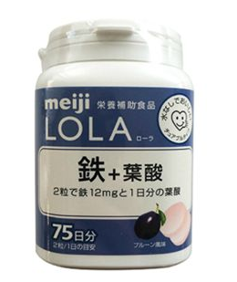 meiji明治lola鐵+葉酸咀嚼片功效與作用 meiji明治lola鐵+葉酸咀嚼片功效與作用