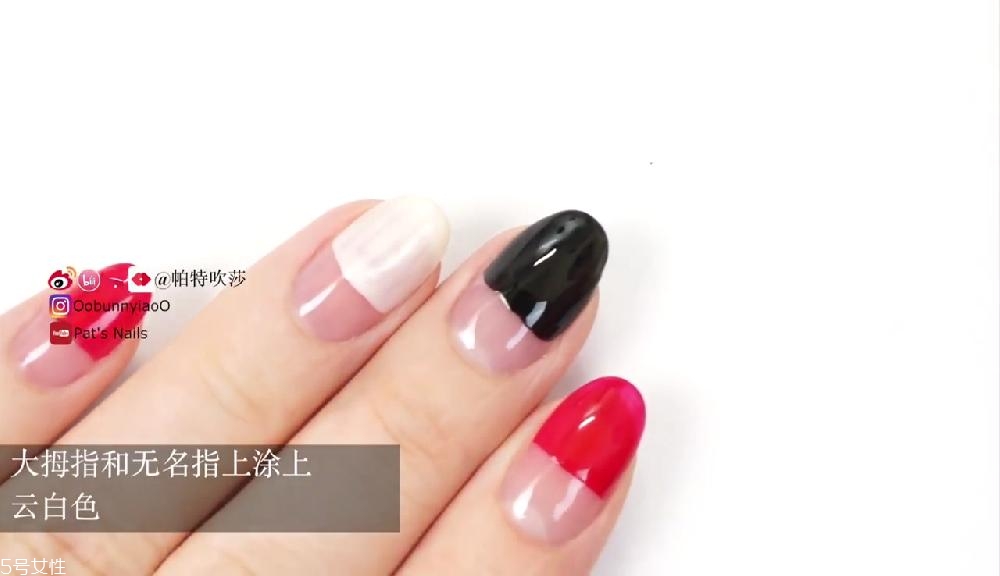 千鳥格美甲圖片畫法 美甲千鳥格畫法步驟 千鳥格美甲圖片畫法 美甲千鳥格畫法步驟