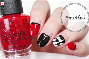 千鳥格美甲圖片畫法 美甲千鳥格畫法步驟 千鳥格美甲圖片畫法 美甲千鳥格畫法步驟