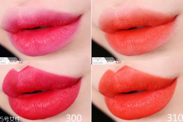 雅詩蘭黛戀愛300和310哪個好 300和310對比試色 雅詩蘭黛戀愛300和310哪個好 300和310對比試色