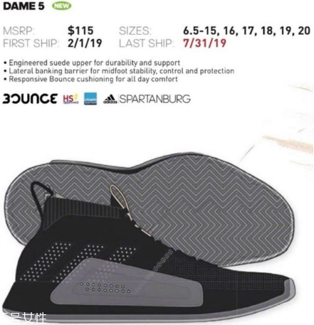 adidas dame 5諜照是什么樣？利拉德5代諜照曝光