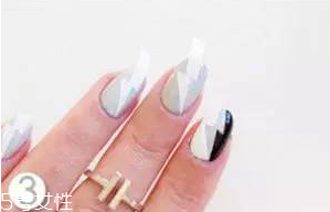 黑白灰美甲圖片 黑白灰三色漂亮美甲圖 黑白灰美甲圖片 黑白灰三色漂亮美甲圖