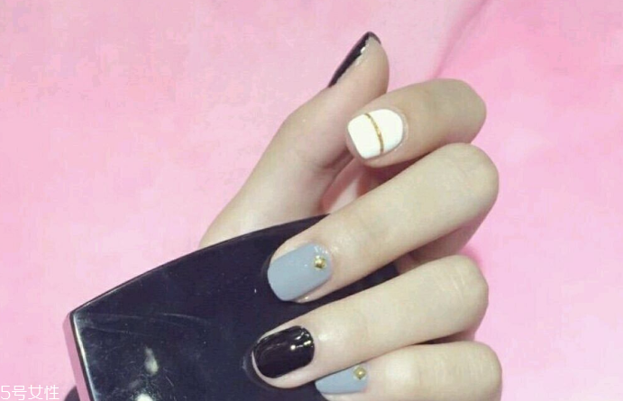 黑白灰美甲圖片 黑白灰三色漂亮美甲圖 黑白灰美甲圖片 黑白灰三色漂亮美甲圖