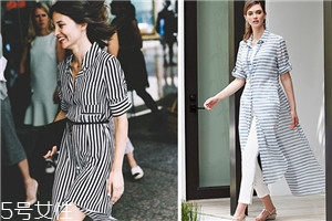 條紋襯衫裙圖片欣賞 條紋襯衫裙怎么搭配 條紋襯衫裙圖片欣賞 條紋襯衫裙怎么搭配
