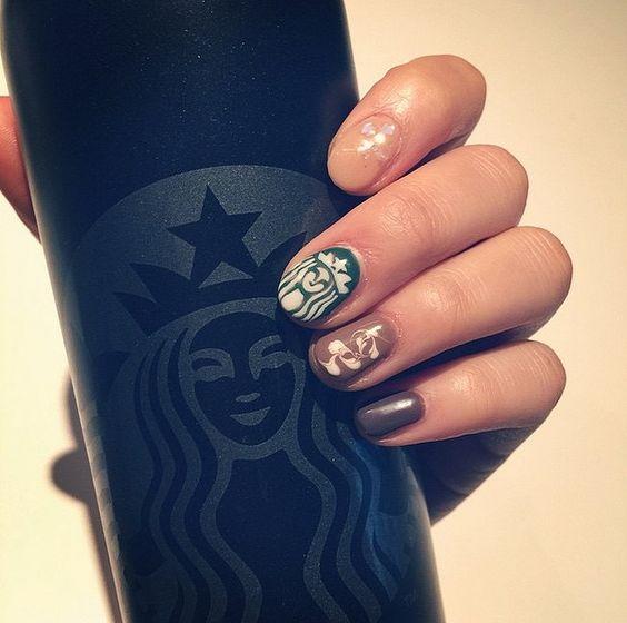 咖啡拉花美甲配什么顏色好看 拉花美甲圖片大全 咖啡拉花美甲配什么顏色好看 拉花美甲圖片大全