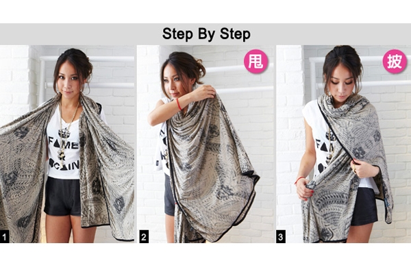 床單式圍巾怎么圍 3步驟打造個(gè)性圍法 床單式圍巾怎么圍 3步驟打造個(gè)性圍法