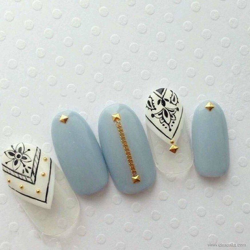 小清新藍(lán)色系美甲圖片大全 小清新藍(lán)色系美甲圖片大全