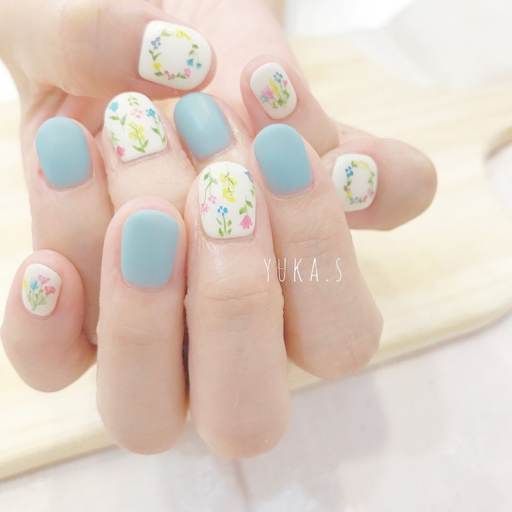 小清新藍(lán)色系美甲圖片大全 小清新藍(lán)色系美甲圖片大全