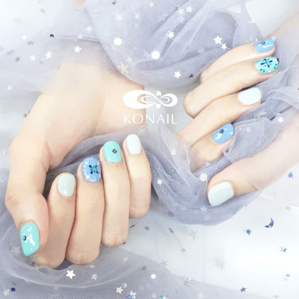 小清新藍(lán)色系美甲圖片大全 小清新藍(lán)色系美甲圖片大全