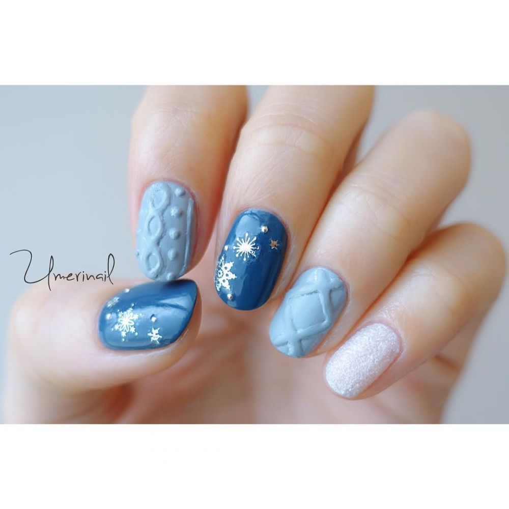 小清新藍(lán)色系美甲圖片大全 小清新藍(lán)色系美甲圖片大全