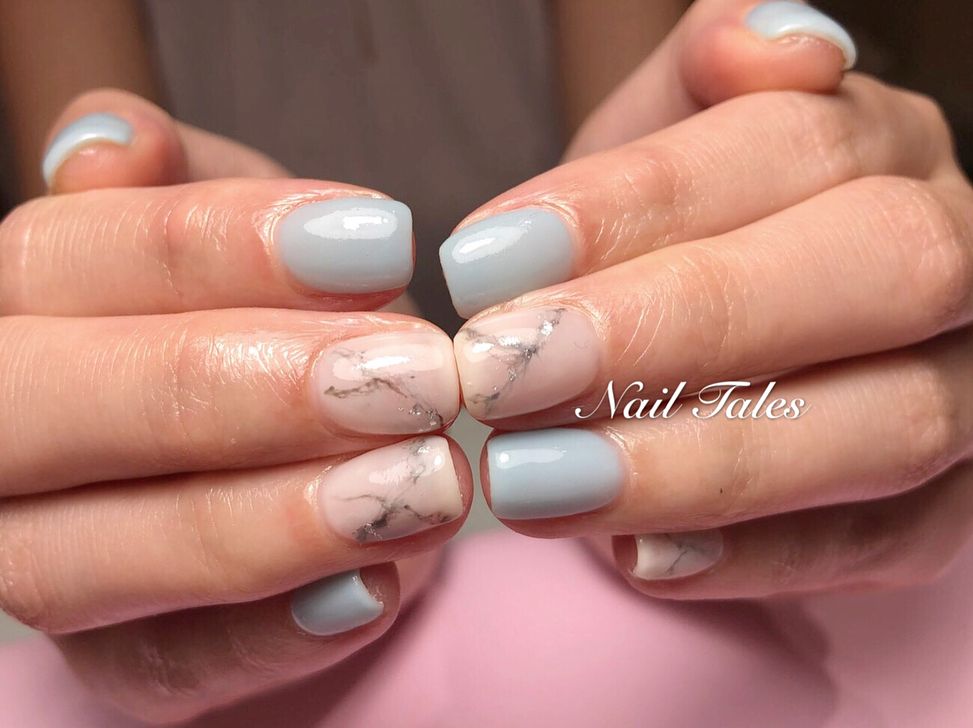 小清新藍(lán)色系美甲圖片大全 小清新藍(lán)色系美甲圖片大全