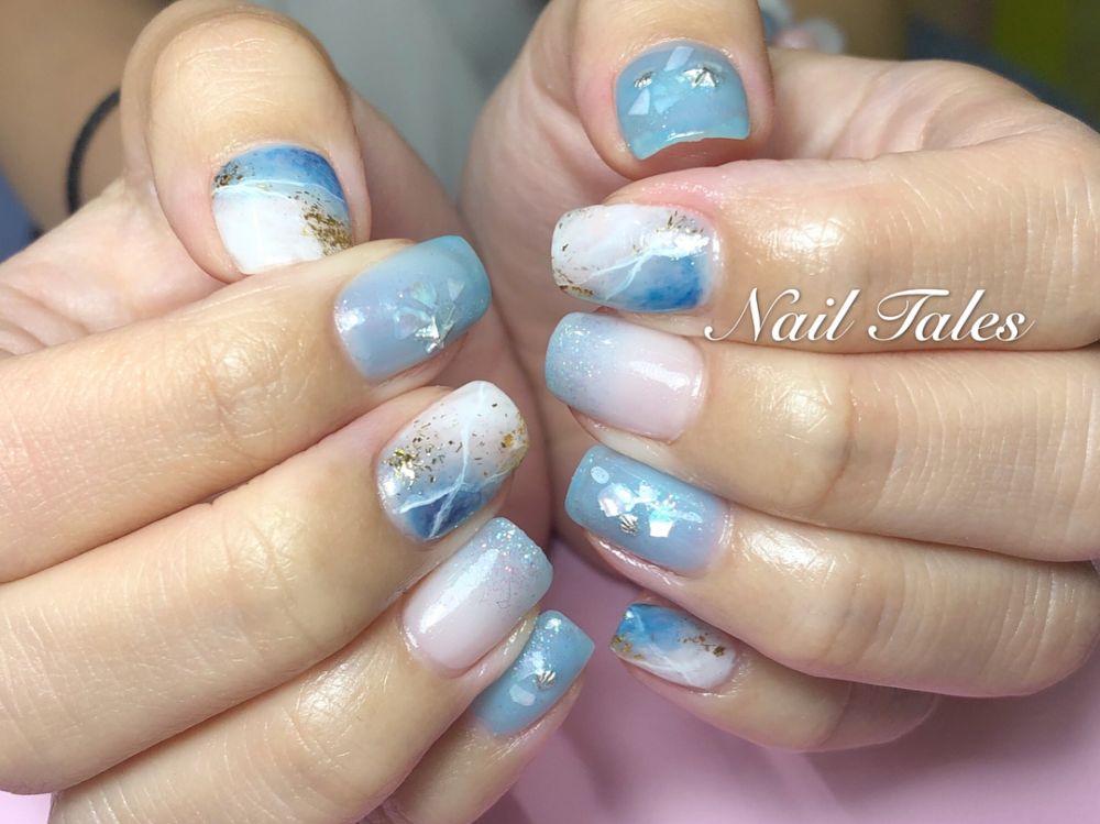 小清新藍(lán)色系美甲圖片大全 小清新藍(lán)色系美甲圖片大全