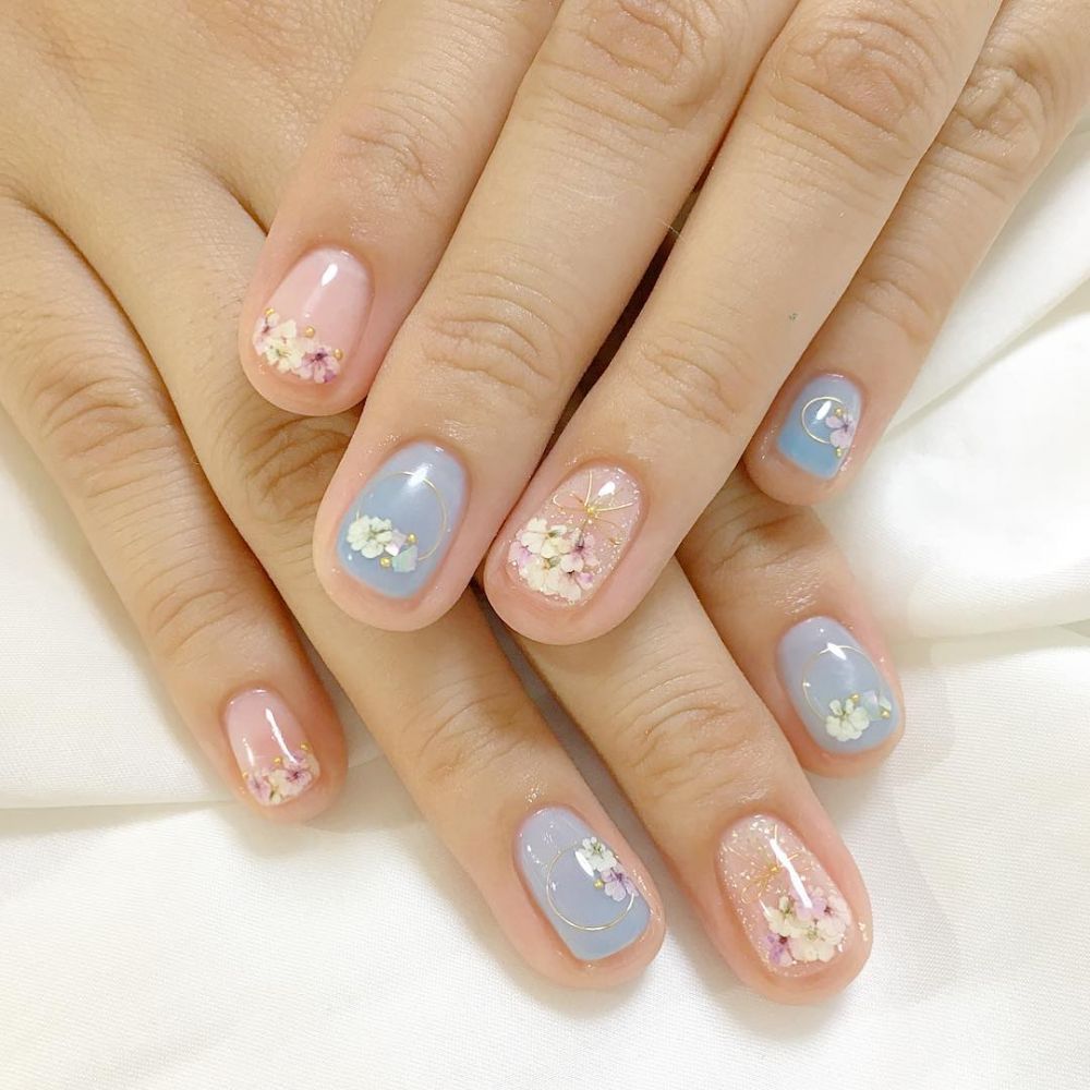 小清新藍(lán)色系美甲圖片大全 小清新藍(lán)色系美甲圖片大全