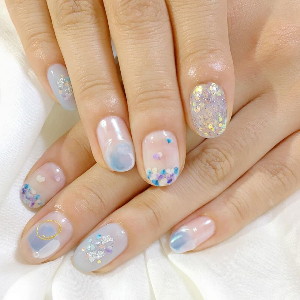 小清新藍(lán)色系美甲圖片大全 小清新藍(lán)色系美甲圖片大全