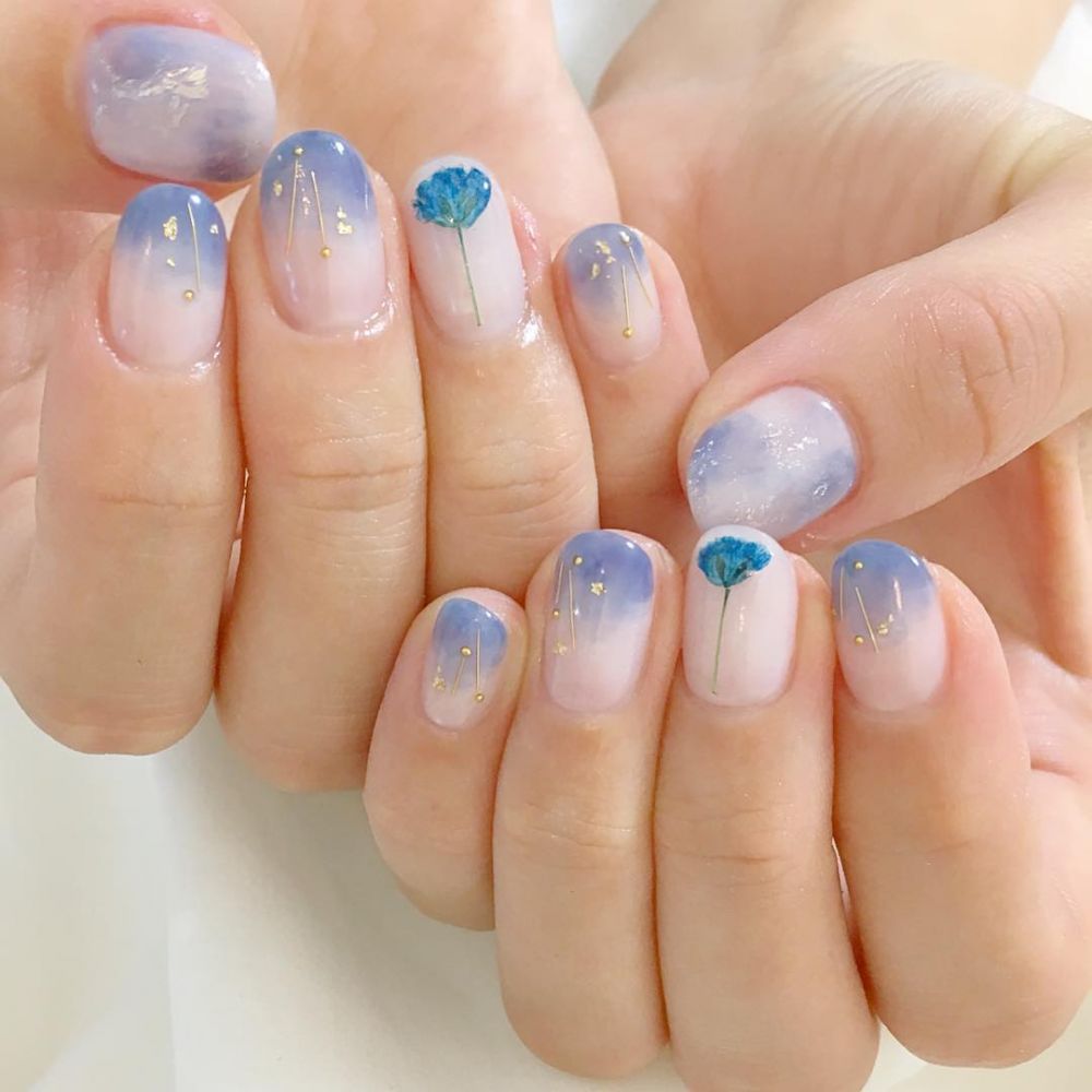 小清新藍(lán)色系美甲圖片大全 小清新藍(lán)色系美甲圖片大全