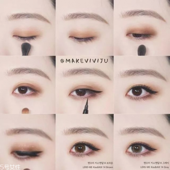 畫眼妝的步驟 大眼妝的畫法步驟圖 畫眼妝的步驟 大眼妝的畫法步驟圖