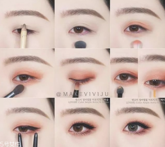 畫眼妝的步驟 大眼妝的畫法步驟圖 畫眼妝的步驟 大眼妝的畫法步驟圖