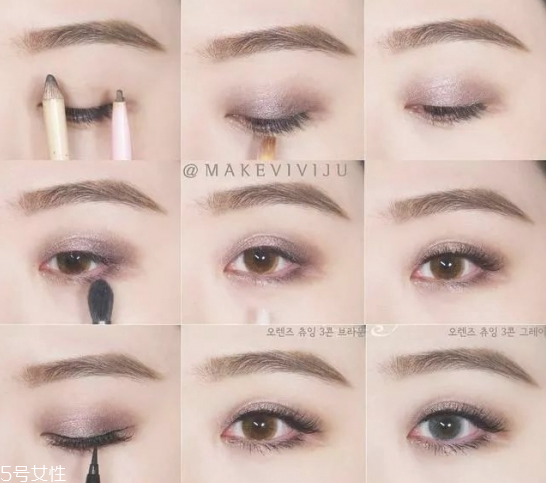 畫眼妝的步驟 大眼妝的畫法步驟圖 畫眼妝的步驟 大眼妝的畫法步驟圖